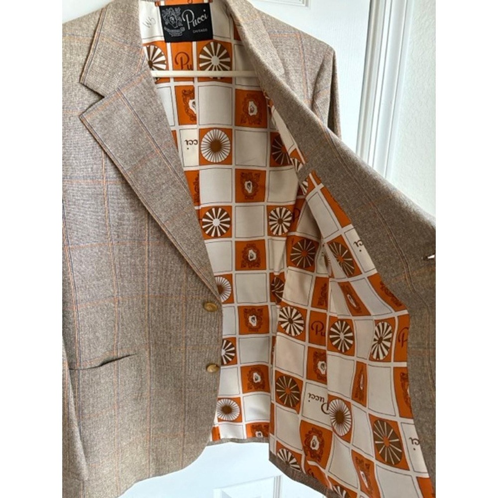 Vintage Pucci Chicago Men's Jacket Coat 60s 70s 80s Clothing Blazer - Picture 3 of 9